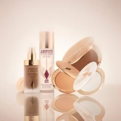 AIRBRUSH FLAWLESS BRIGHTEN & SET KIT -Fashion Cosmetics Shop 017 220002 AFFBP SL AFF ROUTINE TAN DEEP JD V2 2205