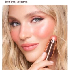 CHARLOTTE’S GLOWING CHEEKS + COLLAGEN LIPS DUO -Fashion Cosmetics Shop Beachsticks Model Moonbeach 2