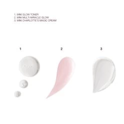 CHARLOTTE’S CLEANSE, TONE & HYDRATE MINI TRIO 7 CHARLOTTE’S CLEANSE, TONE & HYDRATE MINI TRIO -Fashion Cosmetics Shop GlowToner MC MMG Mini Bundle Swatch