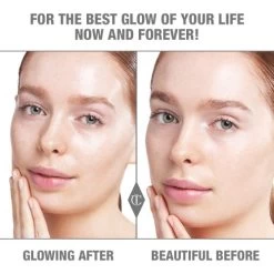 CHARLOTTE’S DAILY RADIANT GLOW DUO -Fashion Cosmetics Shop GlowToner Model Before After Fair