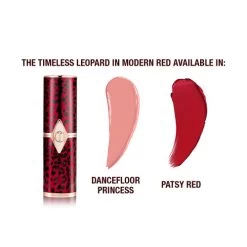 HOT LIPS KIT -Fashion Cosmetics Shop HotLips2 Packaging and swatches leopard modern red