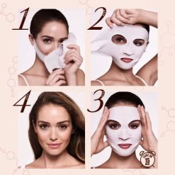 INSTANT MAGIC FACIAL DRY SHEET MASK -Fashion Cosmetics Shop INSTANT DRY SHEET MASK IN MODEL