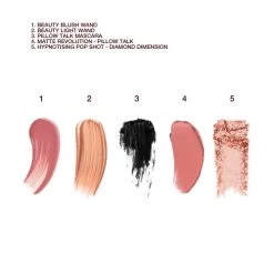 PILLOW TALK PARTY BEAUTY SECRETS 6 PILLOW TALK PARTY BEAUTY SECRETS -Fashion Cosmetics Shop Pillow Talk Look Bundle Labelled Swatch